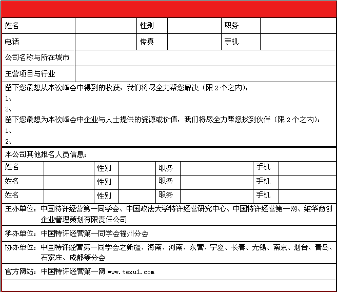 第十三届中国特许经营福州峰会