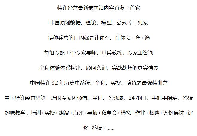 中国顶级独家第十季:中国特许经营特训营