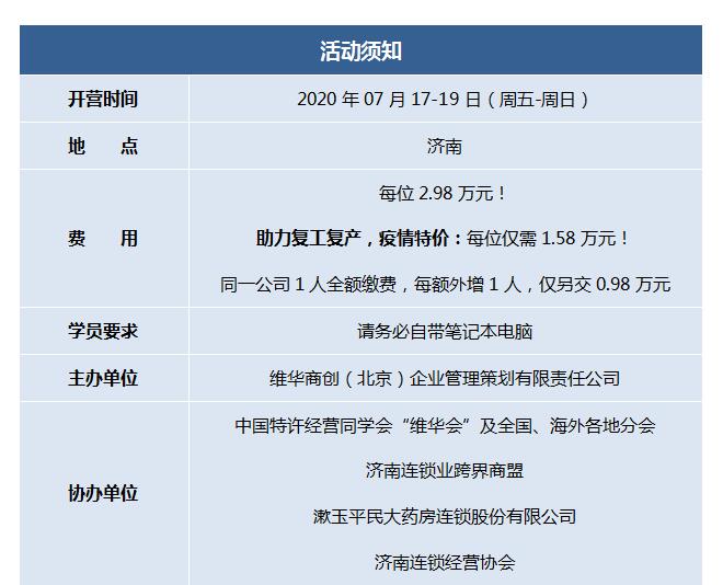 第202007季：特许连锁裂变系统总裁班